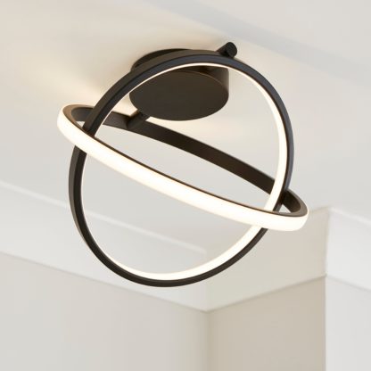 An Image of Astra Abstract LED Ceiling Light Brushed Chrome