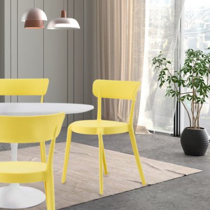 An Image of Fusion Living Plastic Bistro Dining Chair