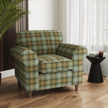 An Image of Flori Woven Check Fabric Orkney Armchair