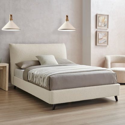 An Image of Limelight Luna Pillow Back Bed Frame, Boucle