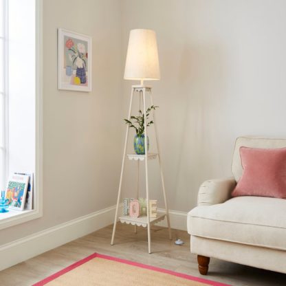 An Image of Remi Shelved Tripod Floor Lamp