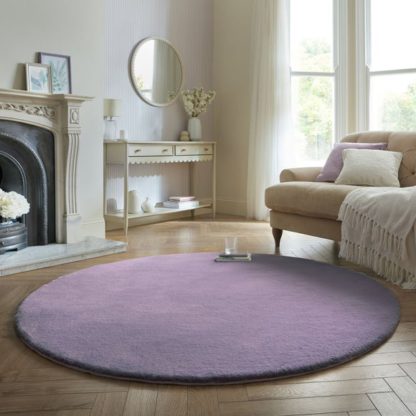 An Image of Faux Fur Supersoft Lush Round Rug