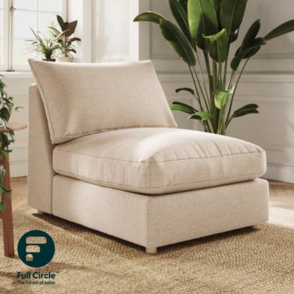 An Image of Full Circle Austin Tonal Weave Modular Armless Sofa Piece