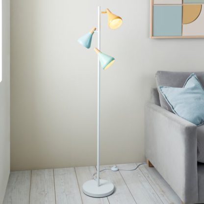 An Image of Wolston Retro 3 Light Adjustable Floor Lamp