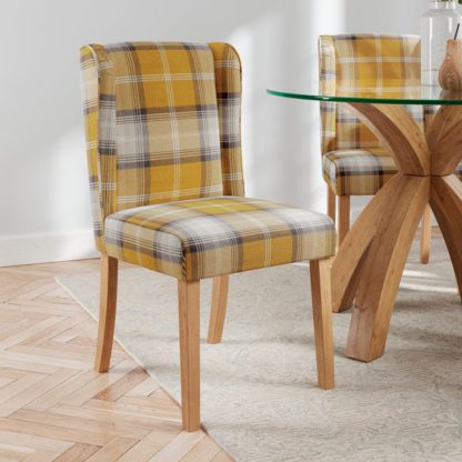 An Image of Oswald Set of 2 Dining Chairs, Country Check