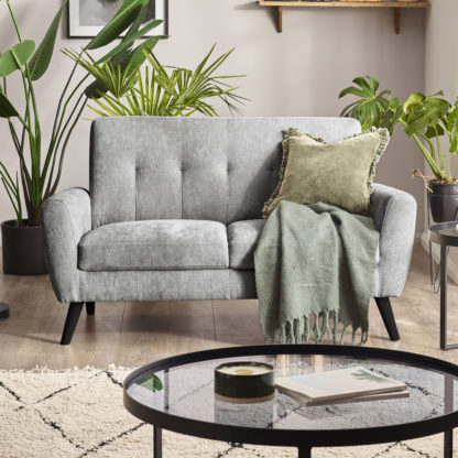 An Image of Monza - 2-Seater Sofa - Dove Grey - Fabric