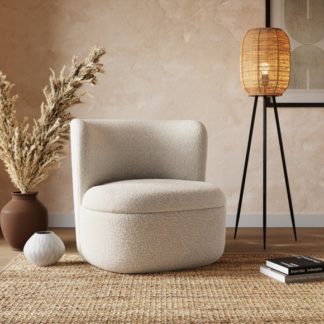 An Image of Modern Curves Boucle Occasional Chair