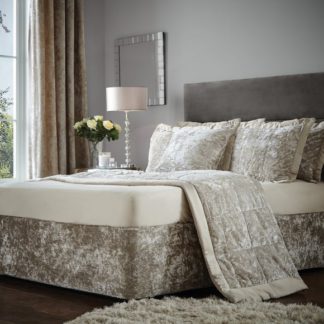 An Image of Catherine Lansfield Crushed Velvet Divan Base Bed Wrap