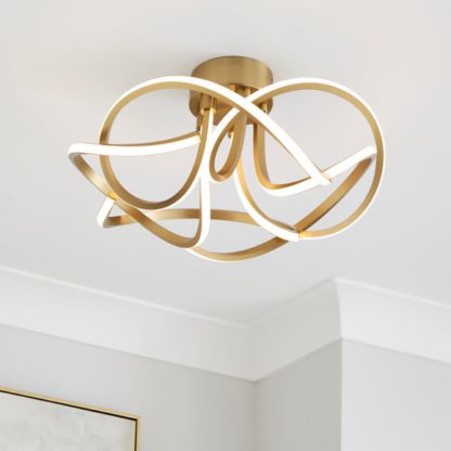 An Image of Margot Semi Flush LED Ceiling Light