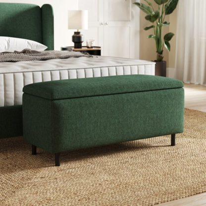 An Image of Cocoon Chenille End of Bed Ottoman