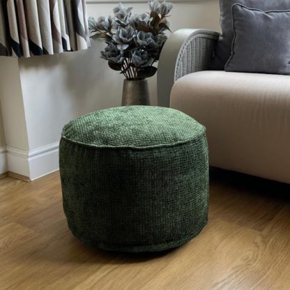 An Image of Daro Waffle Round Pouffe