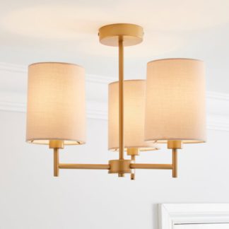 An Image of Prescot 3 Light Semi Flush Ceiling Light