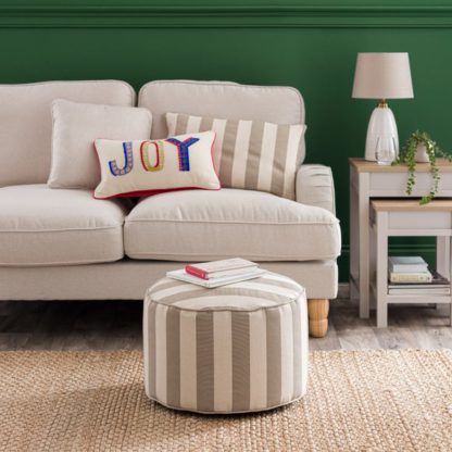 An Image of Beatrice Stripe Pouffe