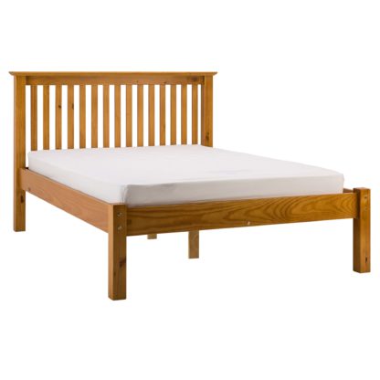 An Image of Barcelona Low Foot End Bed Frame Stone White