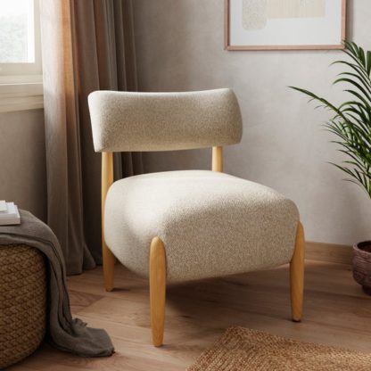 An Image of Edited Life Raya Pebble Boucle Accent Chair