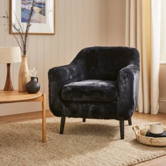 An Image of Eddie Supersoft Faux Fur Tub Chair