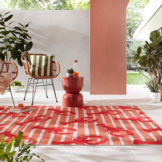 An Image of Riviera Lobster Recycled Indoor Outdoor Rug