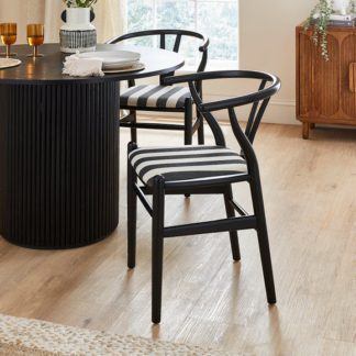 An Image of Lara Dining Chair, Painted Stripe