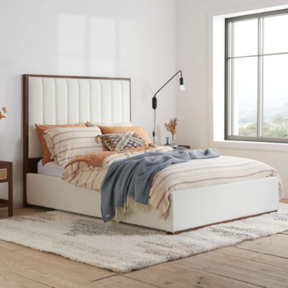 An Image of Paddington Bed Frame, Boucle White