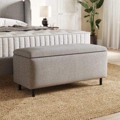 An Image of Cocoon Chenille End of Bed Ottoman