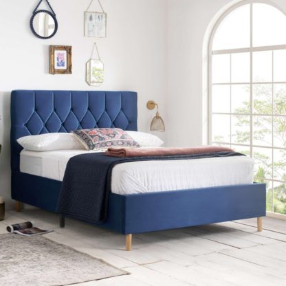 An Image of Loxley Velvet Bed Frame