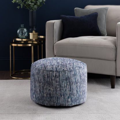 An Image of Reva Stripe Pouffe