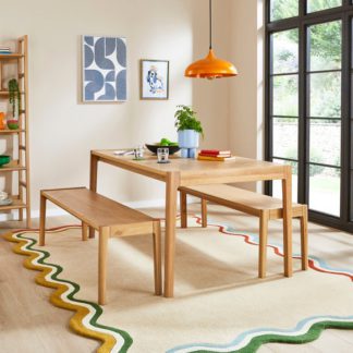 An Image of Elements Holmes Dining Table and Bench Set