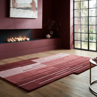 An Image of Split Ombre Shaped Wool Rug