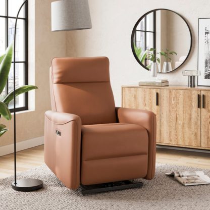 An Image of Olli Boxy Rise and Recline Chair, Faux Leather