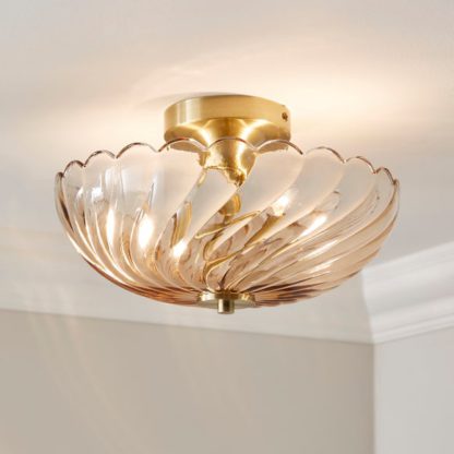 An Image of Lucille 2 Light Semi Flush Ceiling Light