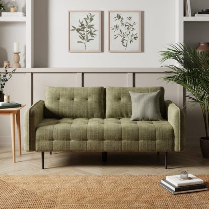 An Image of Sadie Quilted Chunky Soft Chenille 3 Seater Sofa