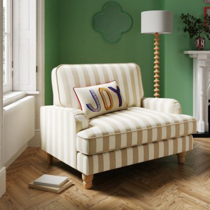 An Image of Beatrice Woven Stripe Snuggle Chair