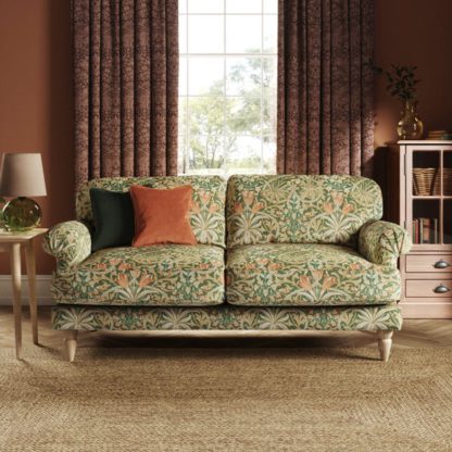 An Image of Jolene William Morris Woodland Weeds Print Velvet 3 Seater Sofa