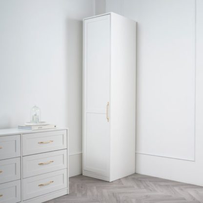 An Image of Austen Single Wardrobe, White