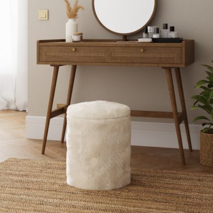 An Image of Supersoft Faux Fur Storage Footstool