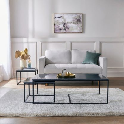 An Image of Edie Nest of 3 Coffee Tables, Real Marble