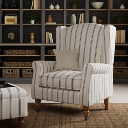 An Image of Oswald Folkstone Stripe Grande Armchair