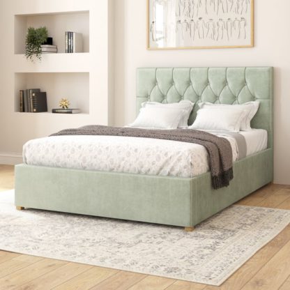 An Image of Olivier Plush Velvet Adjustable Bed