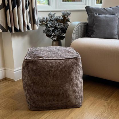 An Image of Daro Waffle Cube Pouffe