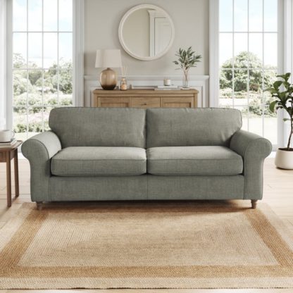 An Image of Flori Tonal Plush Chenille 4 Seater Sofa