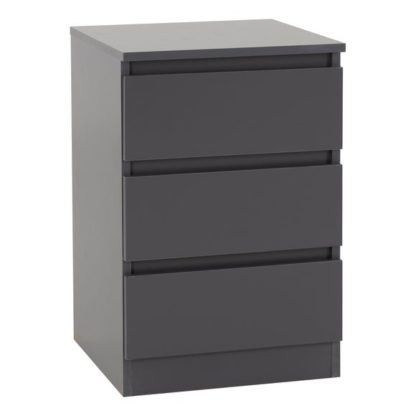 An Image of Walker 3 Drawer Bedside Table