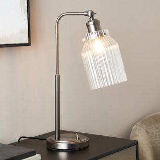 An Image of Tobias Industrial Ribbed Adjustable Table Lamp