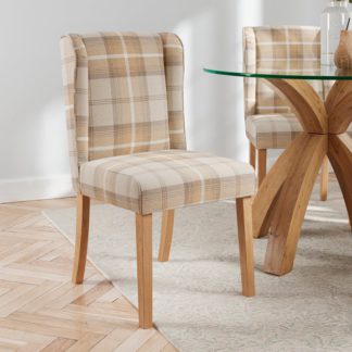 An Image of Oswald Set of 2 Dining Chairs, Country Check