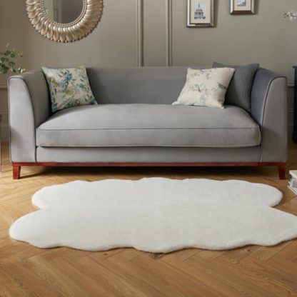 An Image of Supersoft Faux Fur Quad Rug