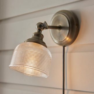 An Image of Amesbury Industrial Adjustable Plug In Wall Light