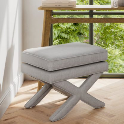 An Image of Rhode Linen Blend Footstool