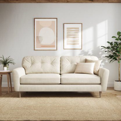 An Image of Sven Chunky Tonal Weave 4 Seater Sofa