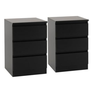 An Image of Set of 2 Walker 3 Drawer Bedside Tables