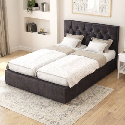 An Image of Olivier Plush Velvet Adjustable Bed