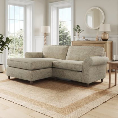 An Image of Flori Chunky Chenille Corner Chaise Sofa